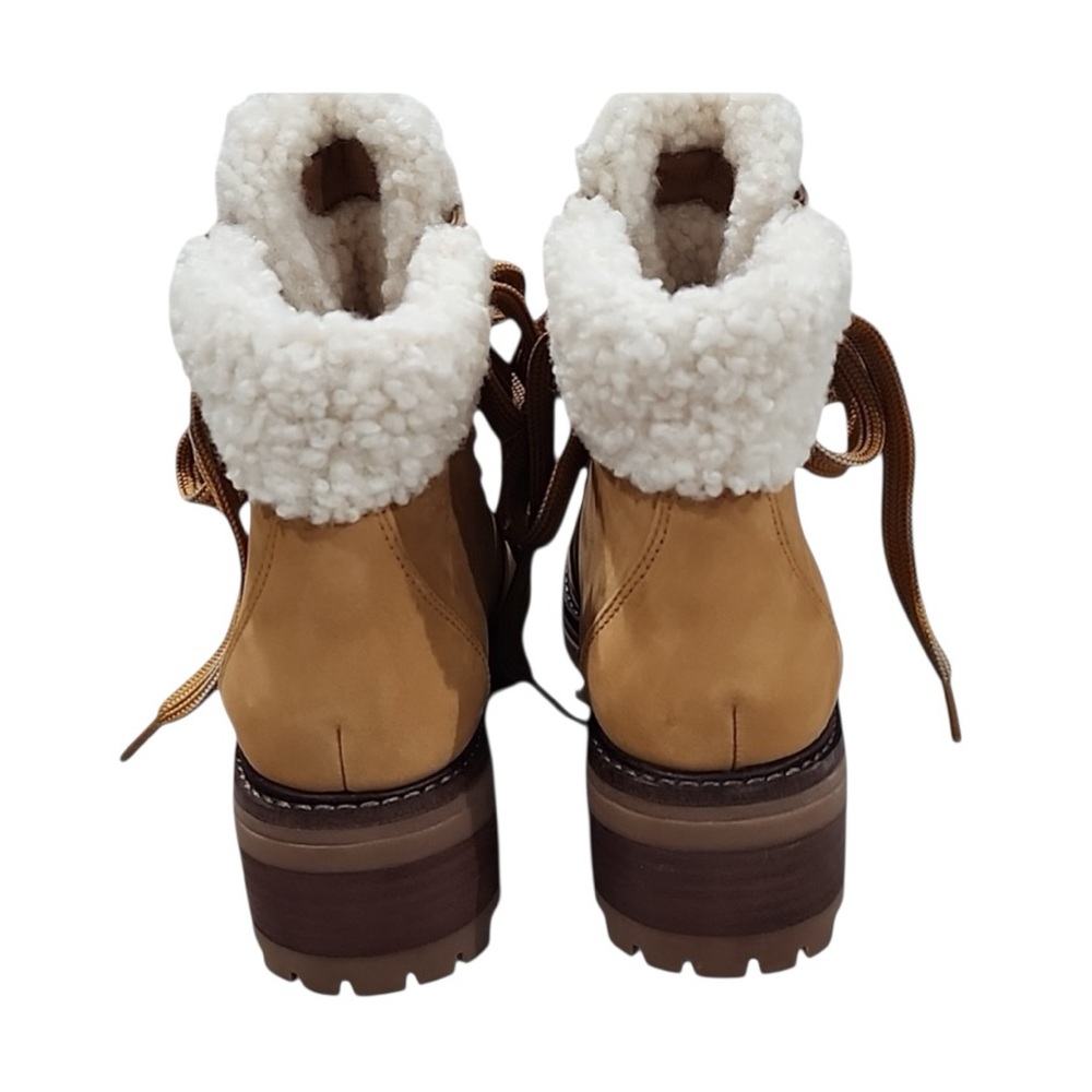 Gentle Souls Kenneth Cole Brooklyn 2.0 Shearling Combat Boots NWT Waterproof Sz5 - Picture 3 of 6